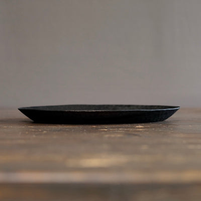 Medium Black Oval Plate #YO7