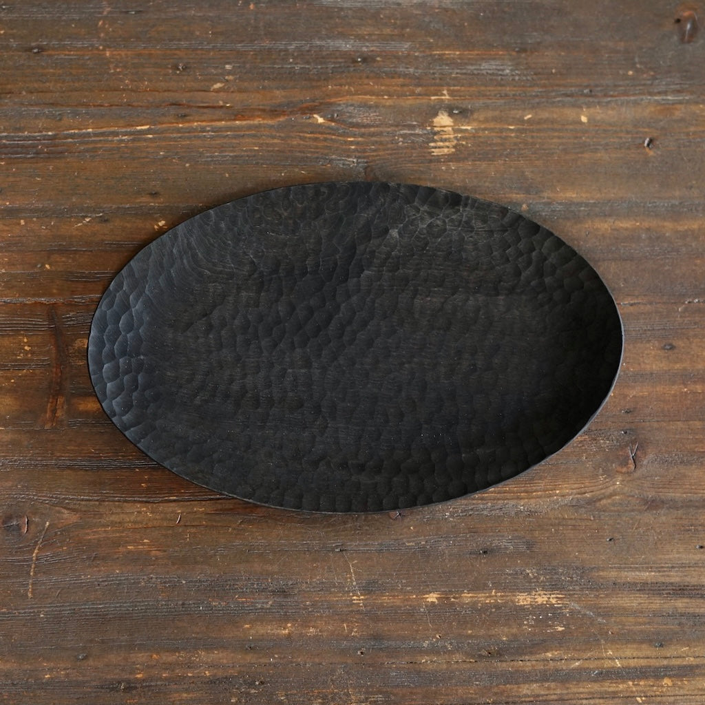 Medium Black Oval Plate #YO7
