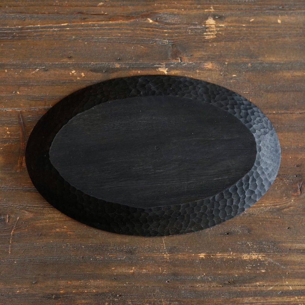 Medium Black Oval Plate #YO7
