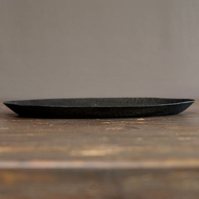 Large Black Oval Plate #YO3