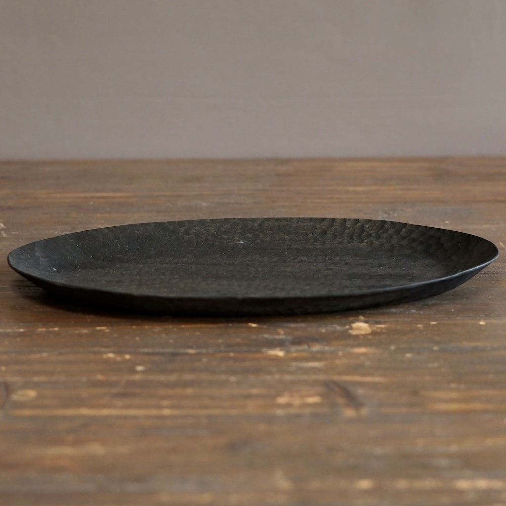 Large Black Oval Plate #YO3