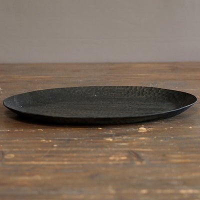 Large Black Oval Plate #YO3