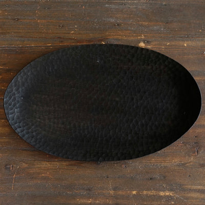 Large Black Oval Plate #YO3