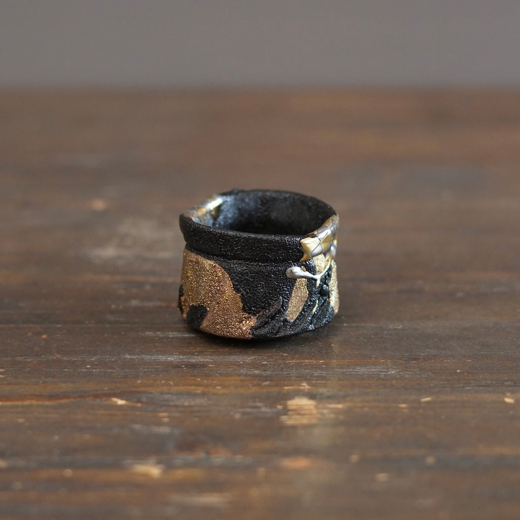 Gilded Coal GUINOMI Sake Cup #HT528