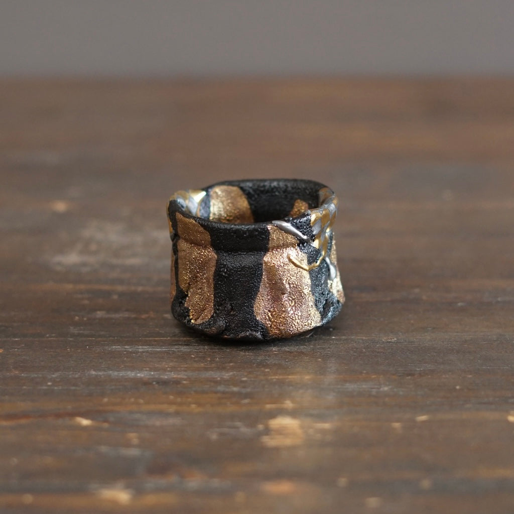 Gilded Coal GUINOMI Sake Cup #HT528