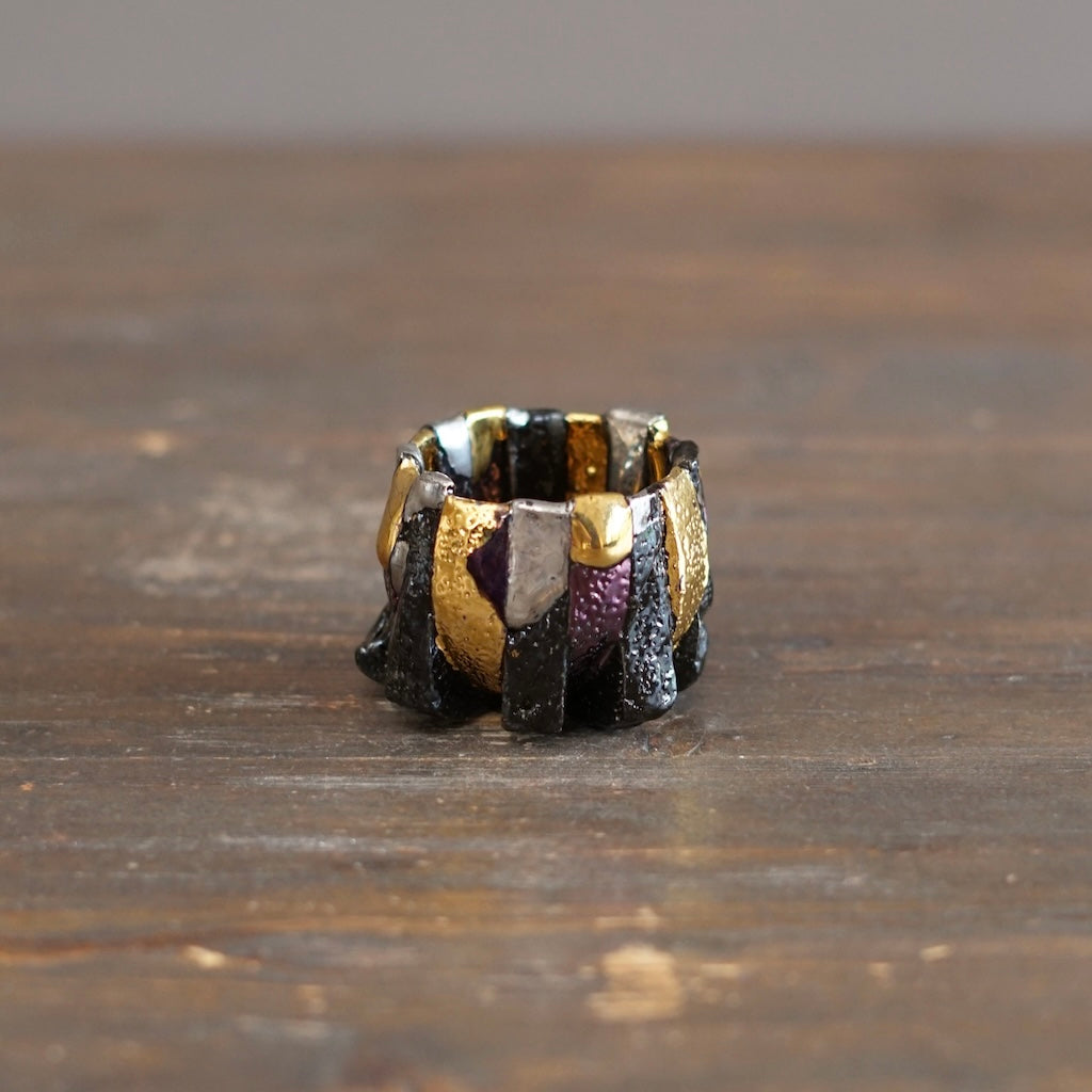 Half and Half Gilded GUINOMI Sake Cup #HT530