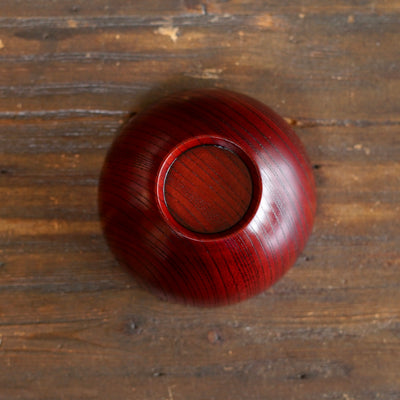 Red Japanese Zelkova Lacquer Bowl #F4.0