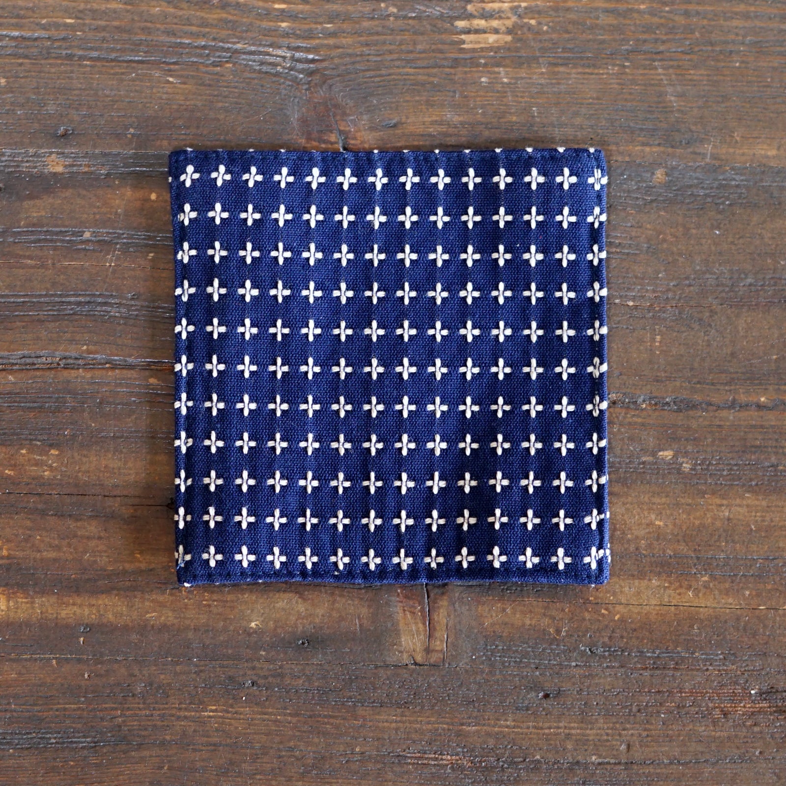 JUJISASHIKO Kon Blue Cotton Coaster