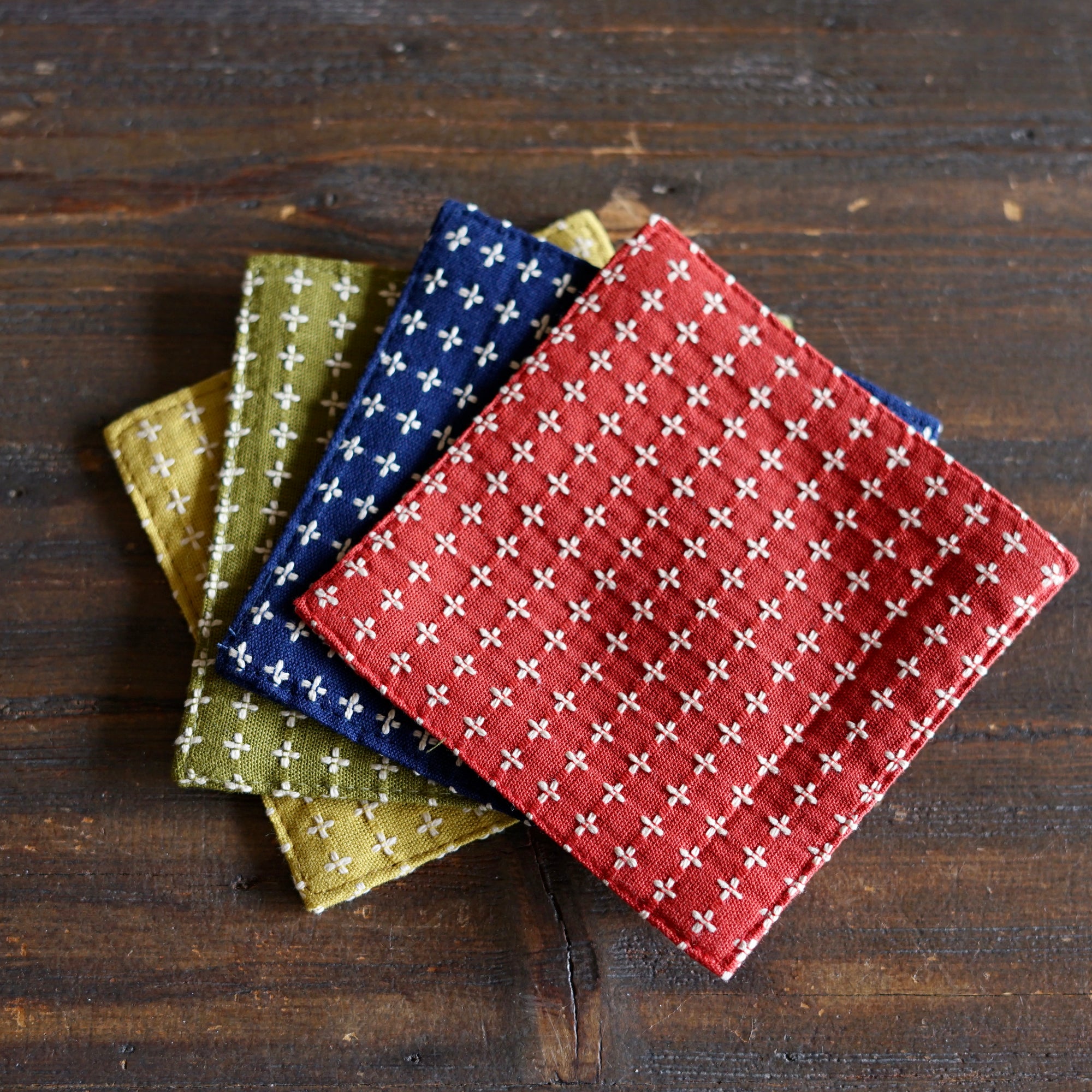JUJISASHIKO Aka Red Cotton Coaster