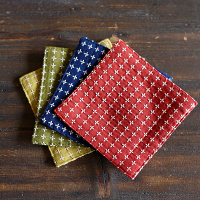 JUJISASHIKO Aka Red Cotton Coaster