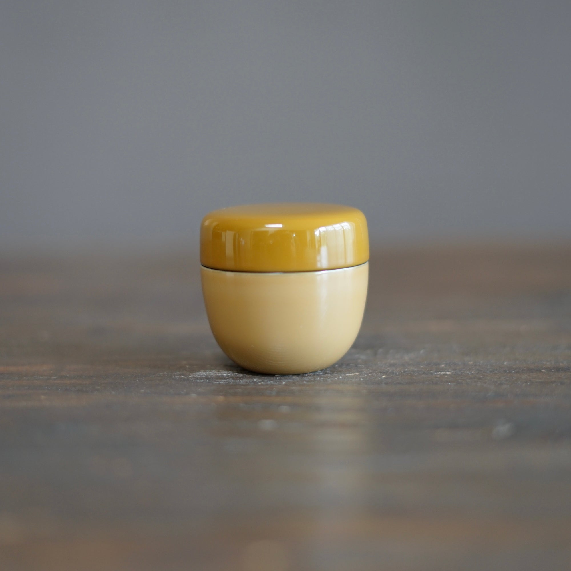 Small Yellow NATSUME Matcha Container #KU38C