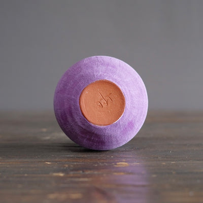 Lavender / Orange Small Dino Vase #JT442A