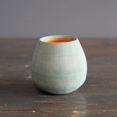 Pistachio / Orange Small Dino Vase #JT442E