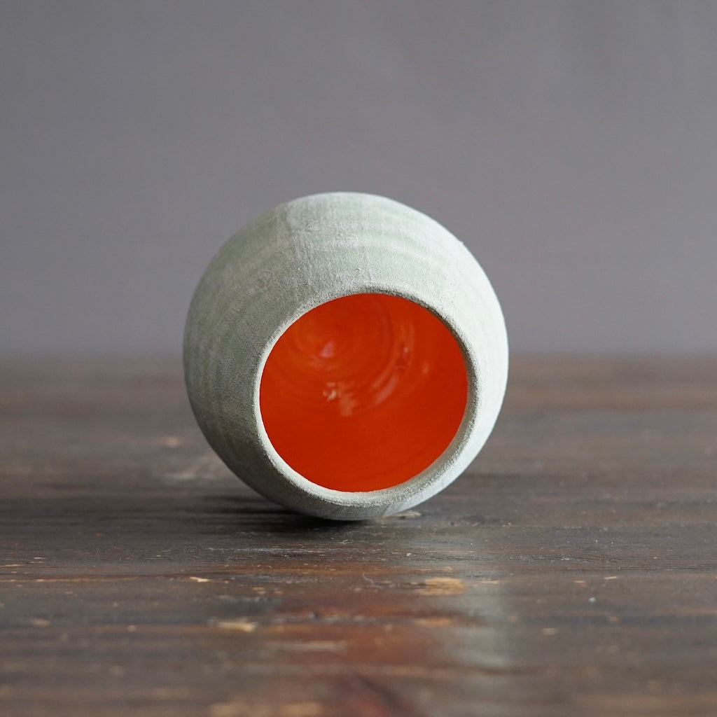 Pistachio / Orange Small Dino Vase #JT442E