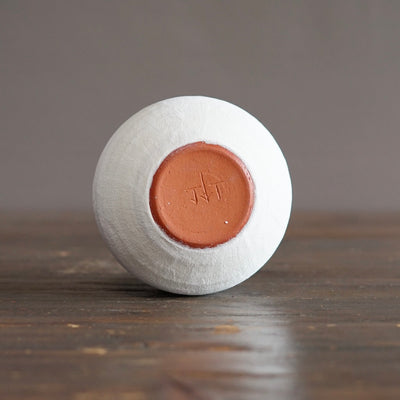 White / Orange Small Dino Vase #JT442G