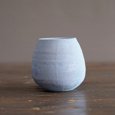 Robin's Egg / Orange Small Dino Vase #JT442i