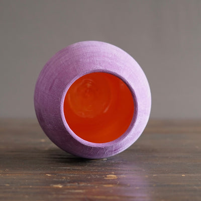 Lavender / Orange Dino Vase #JT440E