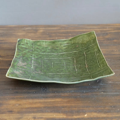 Green Square Plate #UM74F