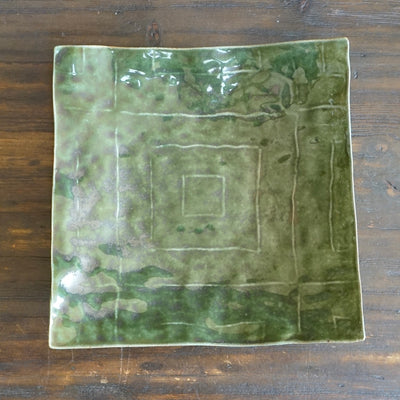 Green Square Plate #UM74F