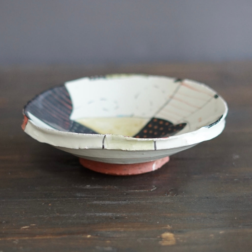 "Schematics" Shallow Bowl #BC79