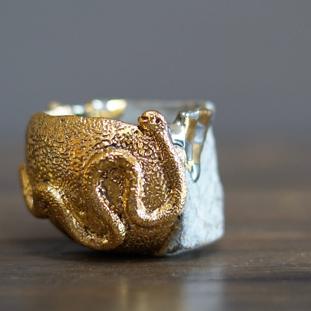 Gilded Snake GUINOMI Sake Cup #HT437