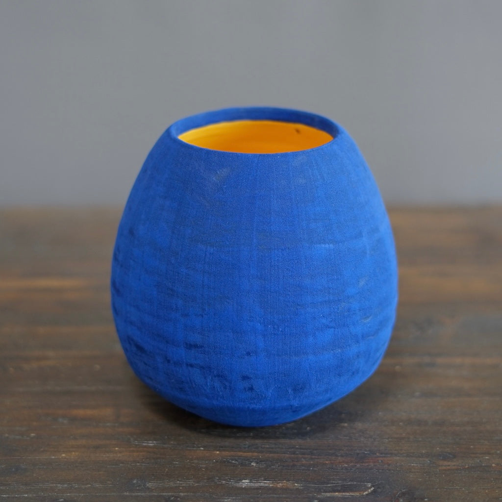 Blue / Yellow Dino Vase #JT408A