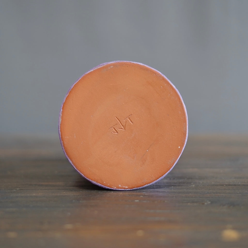 Lavender / Orange Column Vase #JT410B