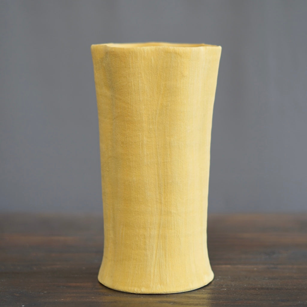 Yellow / Orange Fluted Vase #JT412