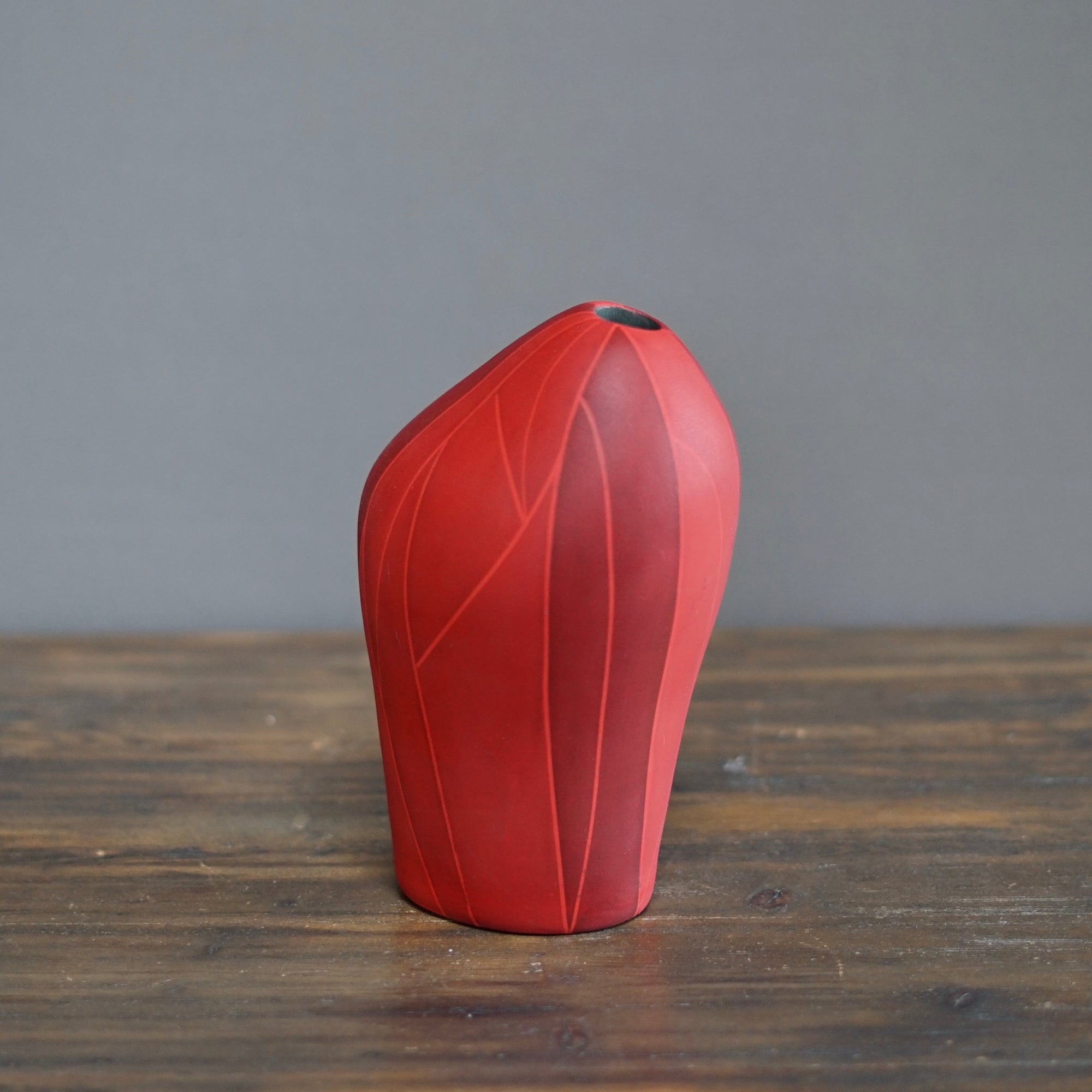 Small Red Flower Vase #AY5
