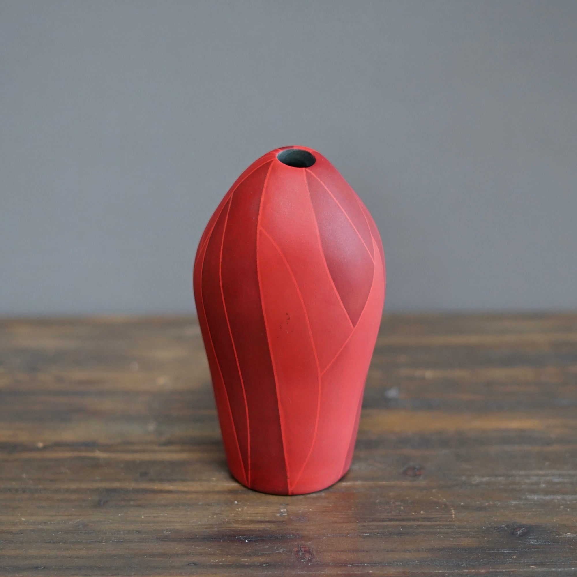 Small Red Flower Vase #AY5