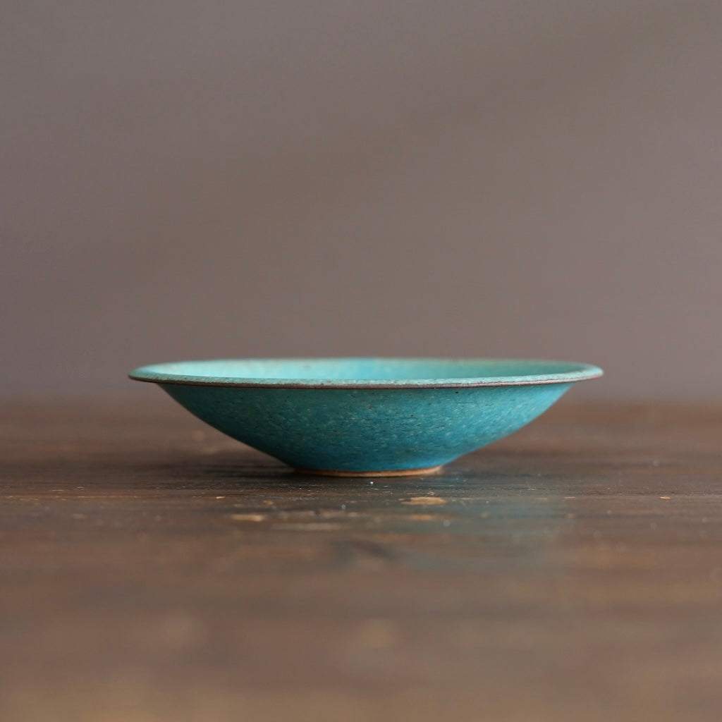 Turquoise Small Shallow Bowl #MS006A