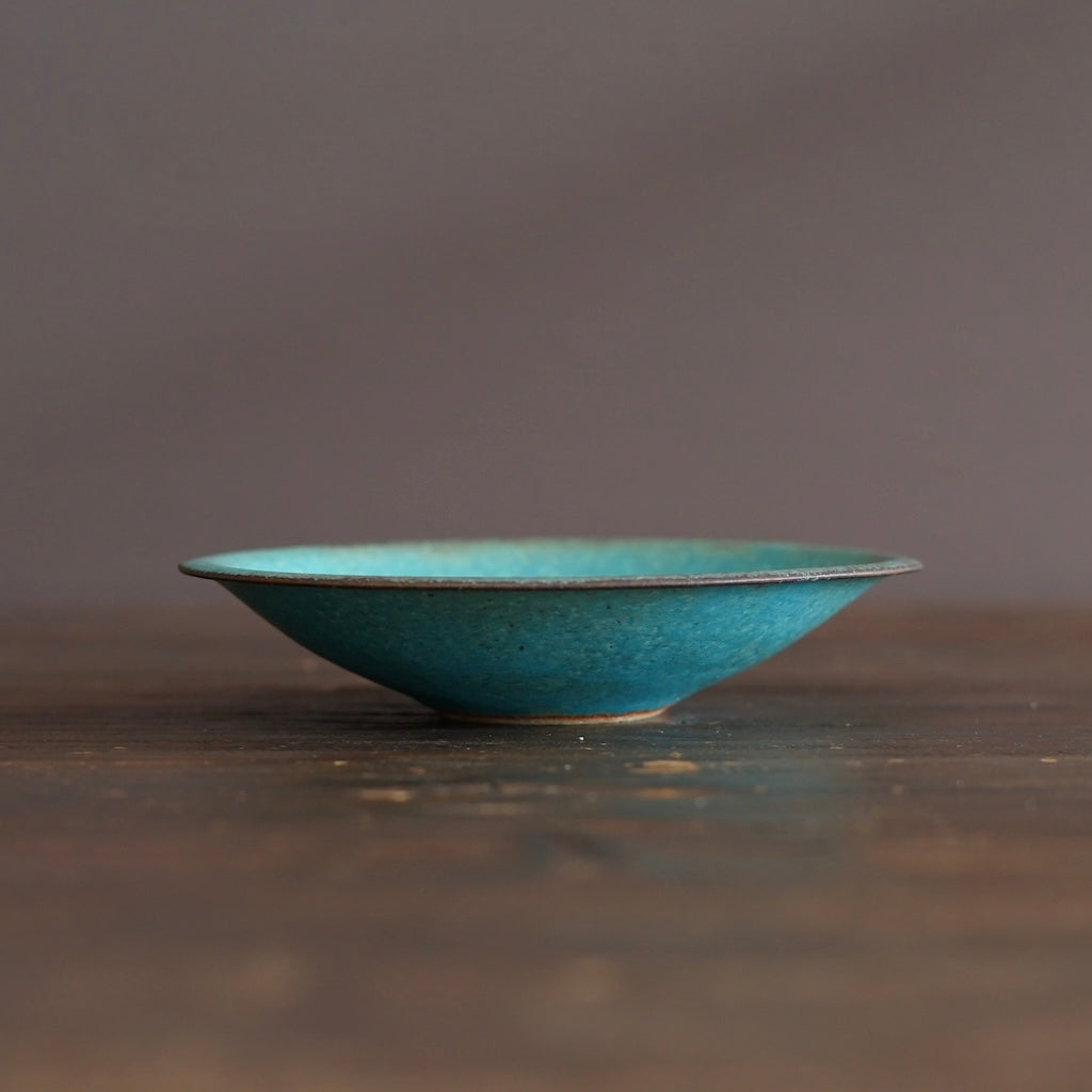 Turquoise Small Shallow Bowl #MS006B