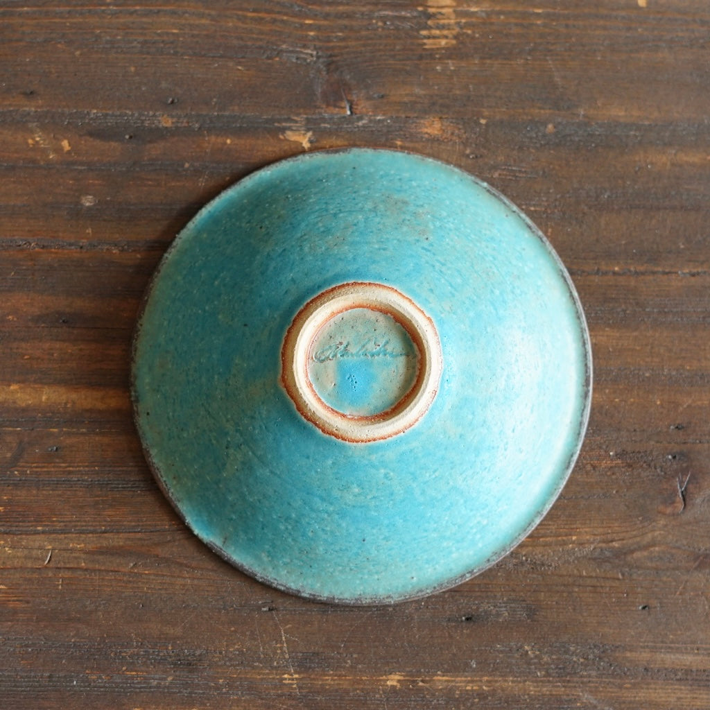 Turquoise Small Shallow Bowl #MS006B