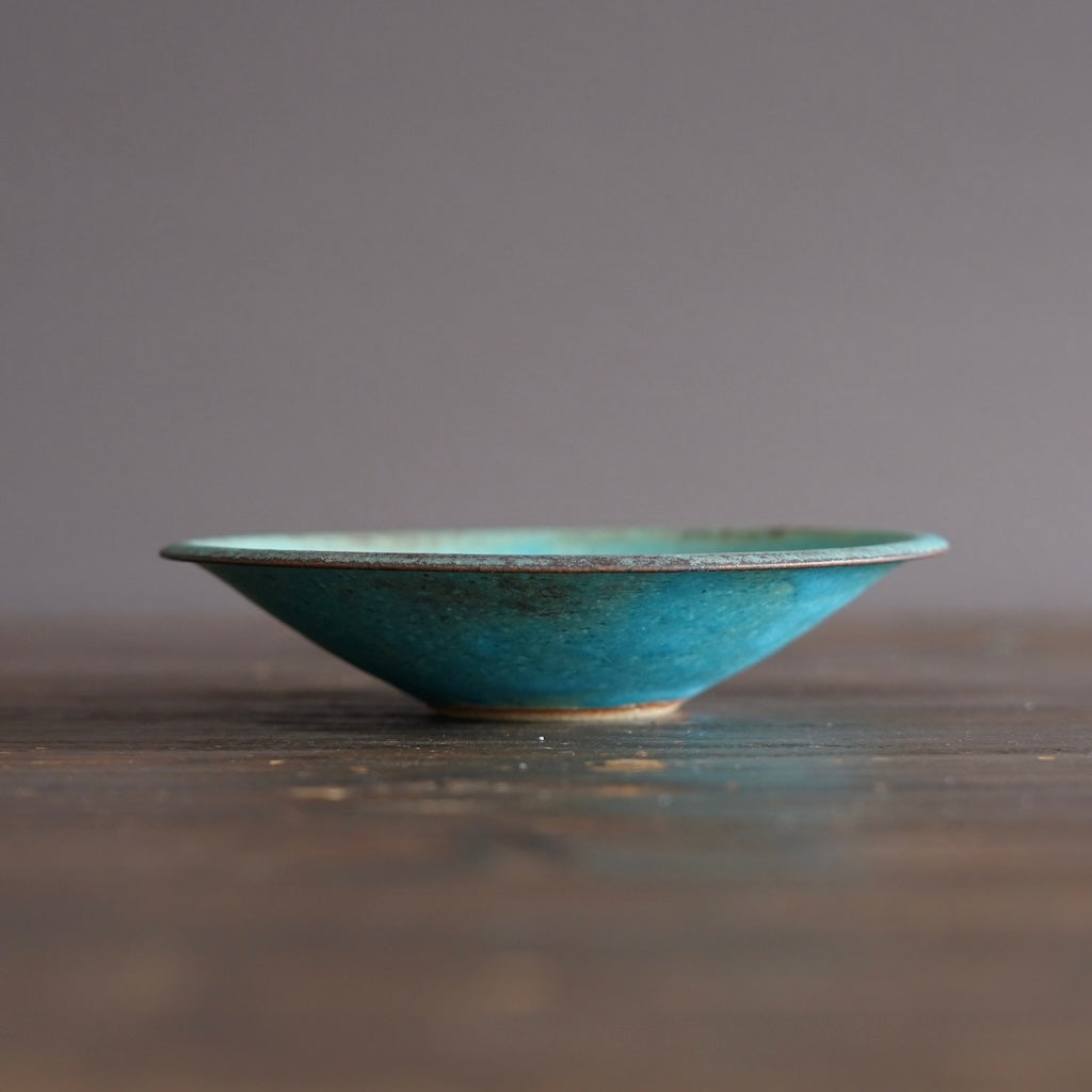 Turquoise Small Shallow Bowl #MS006C