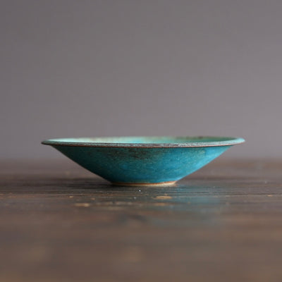 Turquoise Small Shallow Bowl #MS006C