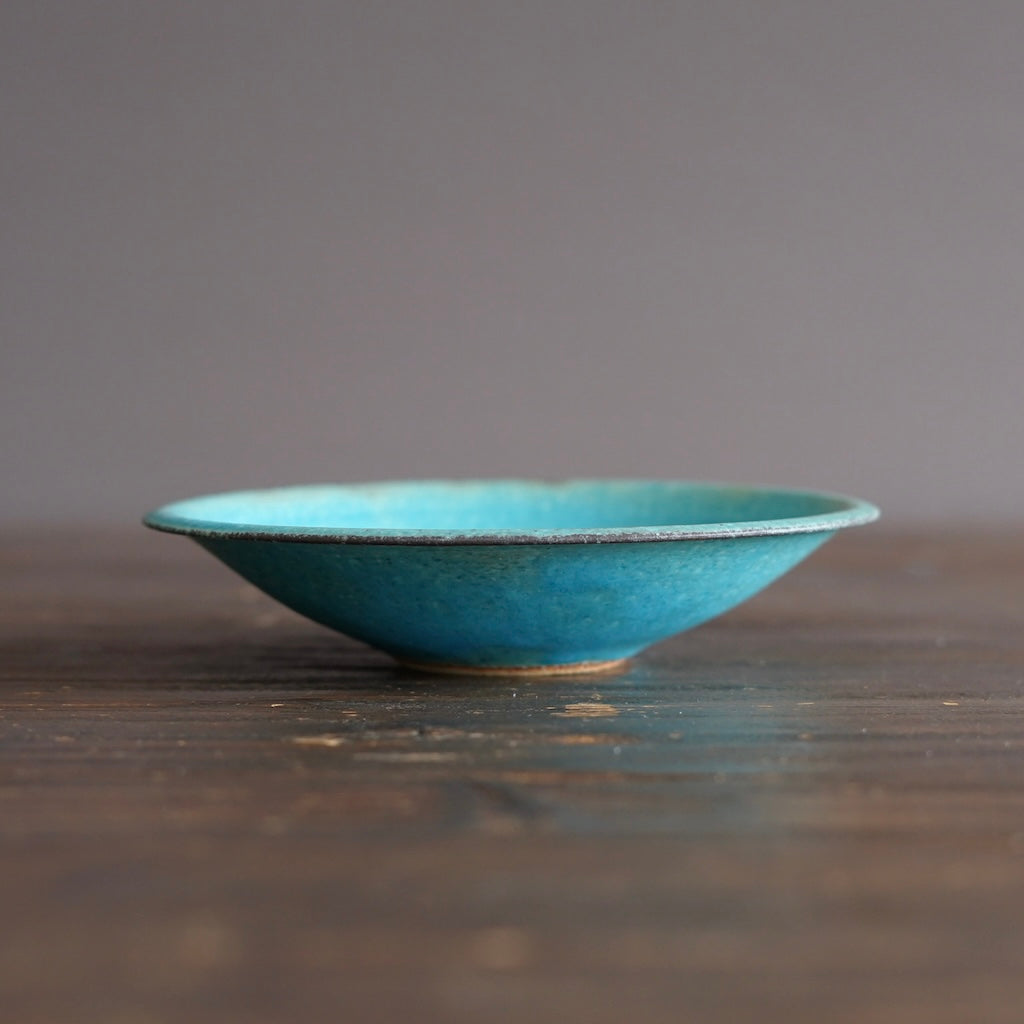 Turquoise Small Shallow Bowl #MS006D
