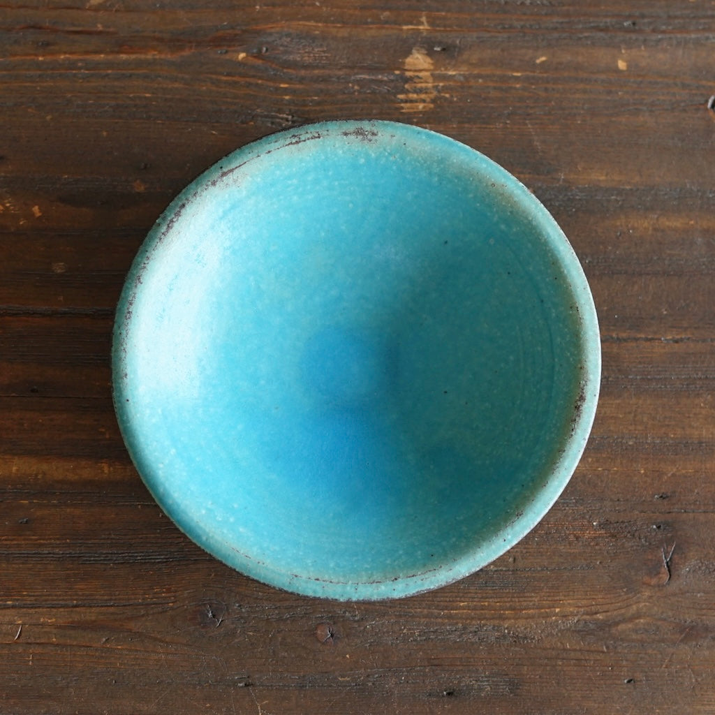 Turquoise Small Shallow Bowl #MS006D