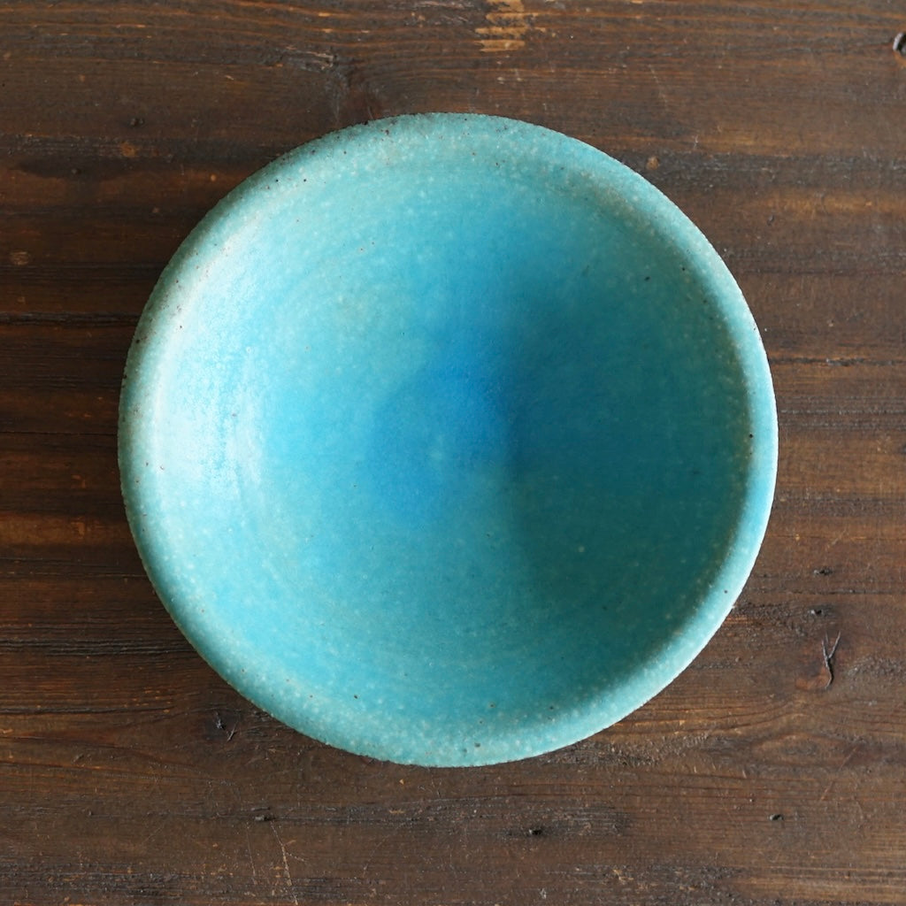 Turquoise Small Shallow Bowl #MS006E