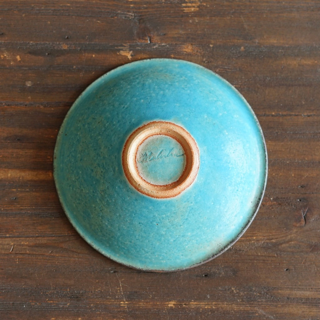 Turquoise Small Shallow Bowl #MS006E