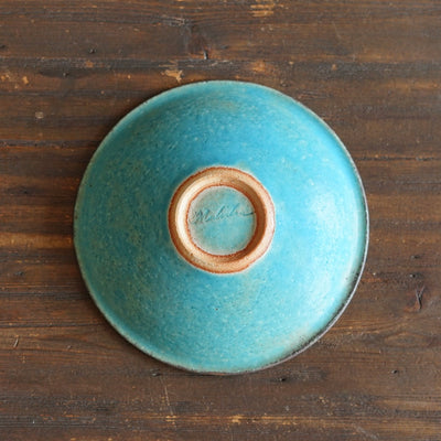 Turquoise Small Shallow Bowl #MS006E