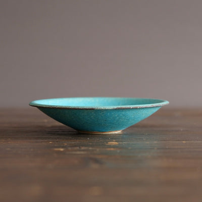 Turquoise Small Shallow Bowl #MS006F