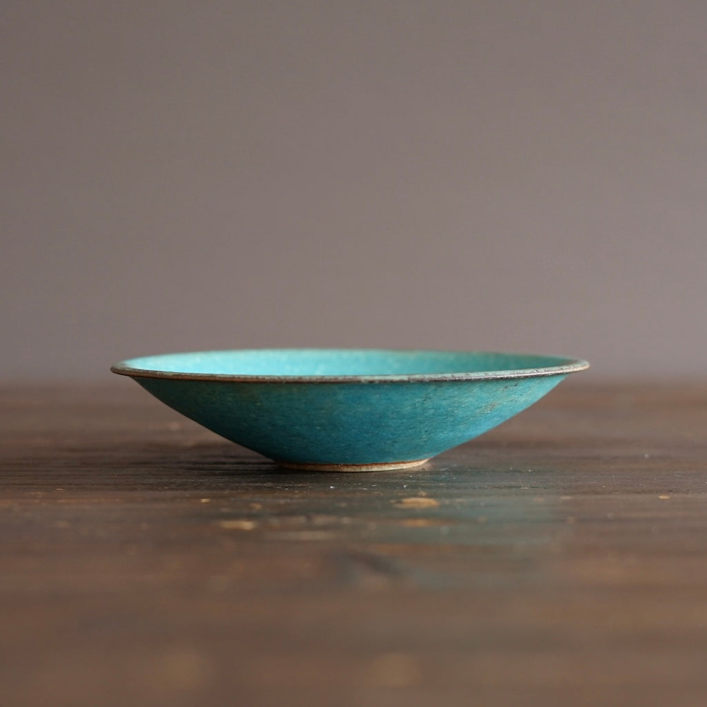 Turquoise Small Shallow Bowl #MS006G