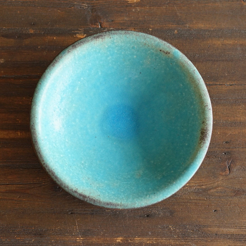 Turquoise Small Shallow Bowl #MS006H