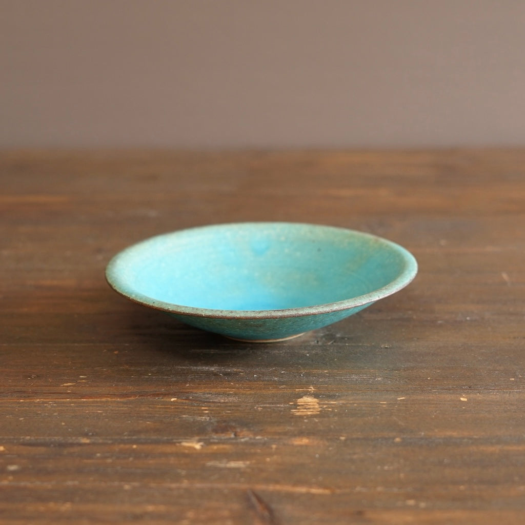 Turquoise Small Shallow Bowl #MS006K