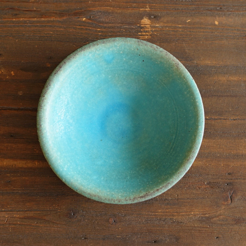 Turquoise Small Shallow Bowl #MS006K
