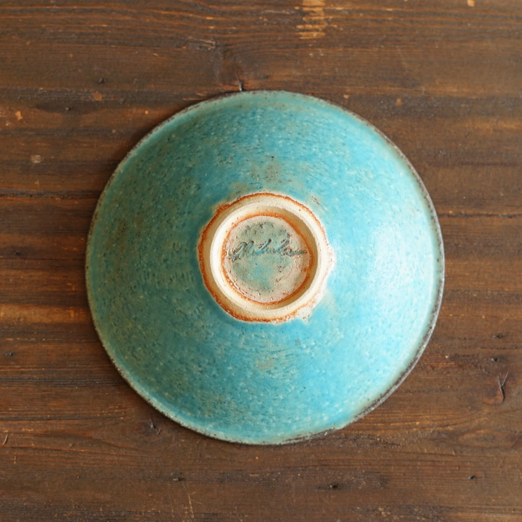 Turquoise Small Shallow Bowl #MS006K