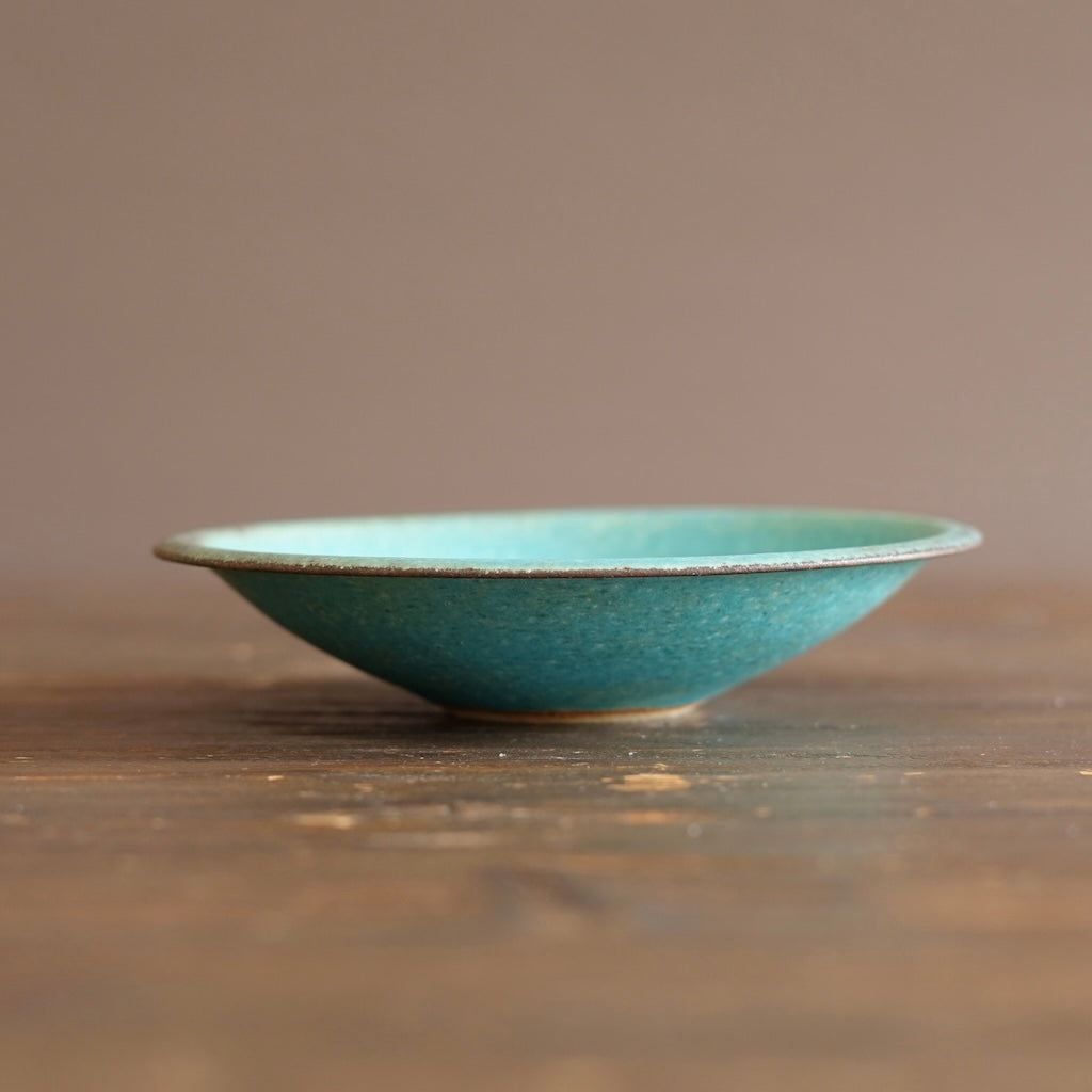 Turquoise Small Shallow Bowl #MS006L