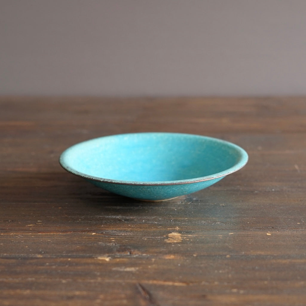 Turquoise Small Shallow Bowl #MS006M