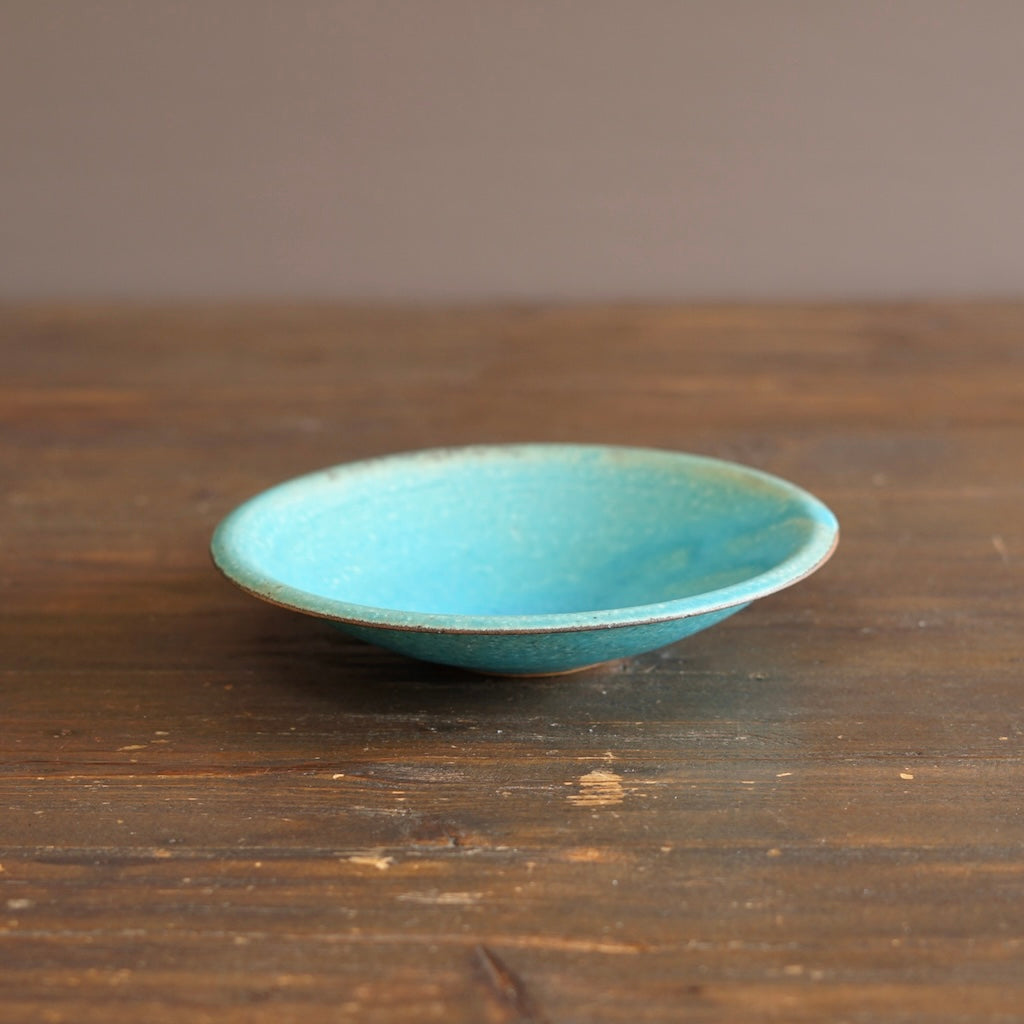 Turquoise Small Shallow Bowl #MS006N