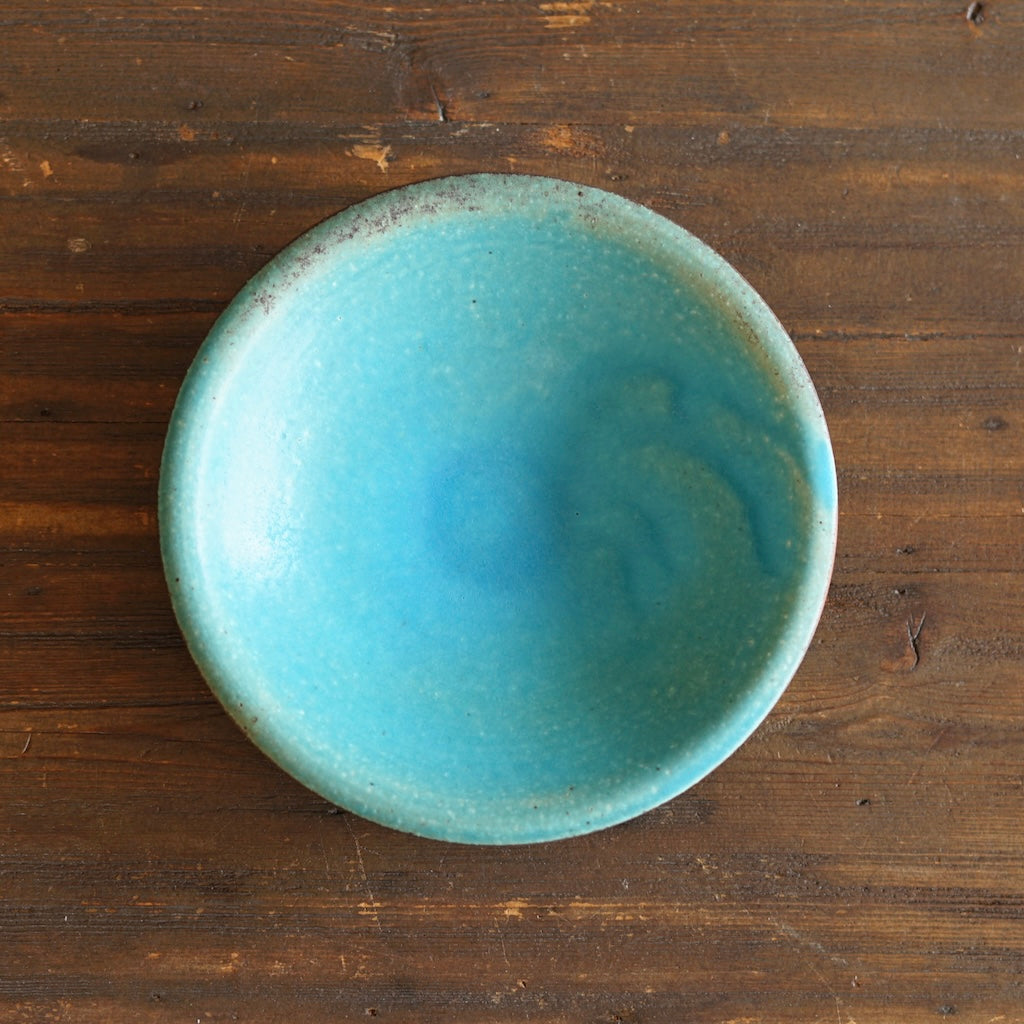 Turquoise Small Shallow Bowl #MS006N